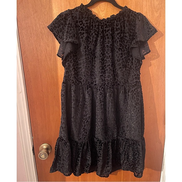 LOFT Leopard Flutter Sleeve Dress - Picture 2 of 4